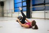 Vrouw tijdens een balletles